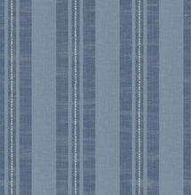 Load image into Gallery viewer, Seabrook Designs Sky Blue and Denim Linen Stripe DA60400 wallpaper
