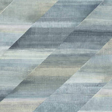 Load image into Gallery viewer, Wallquest/Seabrook Designs Steel Blue and Stone Rainbow Diagonals RY30300 wallpaper