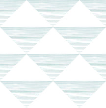 Load image into Gallery viewer, Seabrook Designs Teal Geo Stripe DA61901 wallpaper