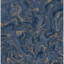 Load image into Gallery viewer, Suave Navy Marble Wallpaper FD43055