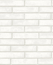 Load image into Gallery viewer, NextWall Arctic Grey Monarch Brick NW40600 wallpaper