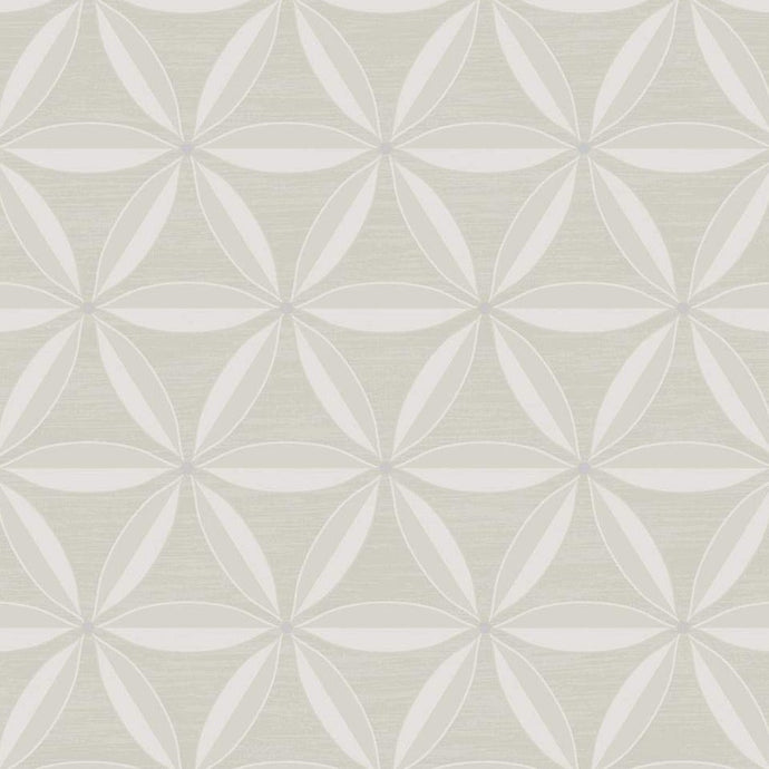 Wallquest/Seabrook Designs Beige and Off-White Lens Geometric AW71700 wallpaper