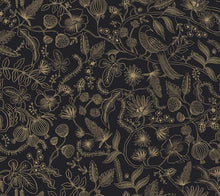 Load image into Gallery viewer, York Wallcoverings Black/Gold Aviary Peel and Stick Wallpaper PSW1309RL wallpaper