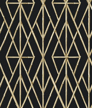 Load image into Gallery viewer, York Wallcoverings Black Riviera Bamboo Trellis Wallpaper CV4448 wallpaper