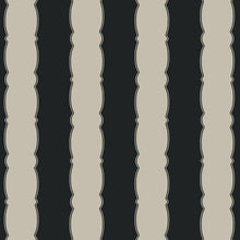 Load image into Gallery viewer, York Wallcoverings Black Scalloped Stripe Wallpaper GR6011 wallpaper