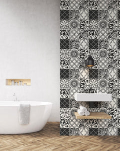 NextWall Black & White Black and White Graphic Tile NW30300 wallpaper