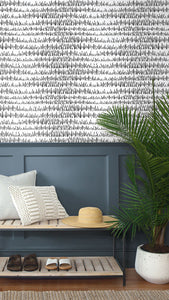 NextWall Black & White Brush Marks NW34100 wallpaper