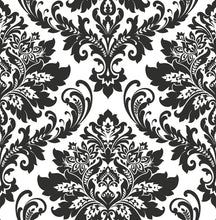Load image into Gallery viewer, NextWall Black &amp; White Damask NW37400 wallpaper
