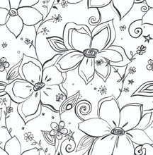 Load image into Gallery viewer, NextWall Black &amp; White Linework Floral NW34900 wallpaper