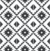 Load image into Gallery viewer, NextWall Black &amp; White Southwest Tile NW34200 wallpaper