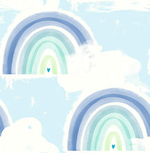 Load image into Gallery viewer, Seabrook Designs Blue and Green Rainbows DA60201 wallpaper