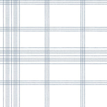 Load image into Gallery viewer, York Wallcoverings Blue Charter Plaid Wallpaper CV4464 wallpaper