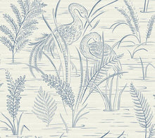 Load image into Gallery viewer, York Wallcoverings Blue Fernwater Cranes Wallpaper GR5951 wallpaper