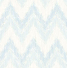 Load image into Gallery viewer, Wallquest/Lillian August Blue Frost and Eggshell Regent Flamestitch Stringcloth LN11201 wallpaper