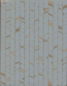 York Wallcoverings Blue/Gold Perfect Petals Wallpaper OS4201 wallpaper