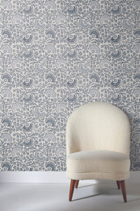 York Wallcoverings Blue/Gray Fontaine Wallpaper CH1440 wallpaper