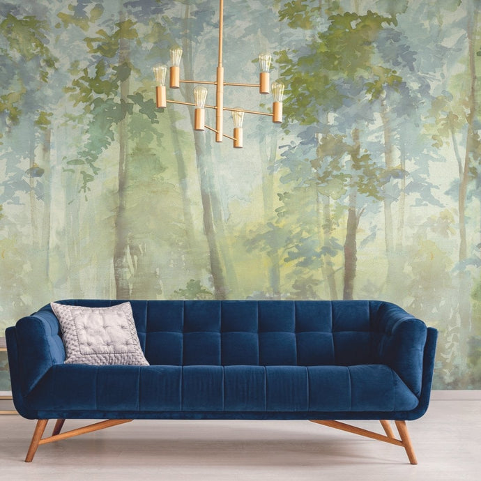 York Wallcoverings Blue/Green/Brown Eden Mural MCO2196 wallpaper