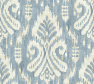York Wallcoverings Blue Hawthorne Ikat Wallpaper TC2641 wallpaper
