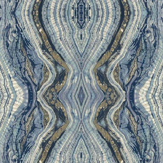 York Wallcoverings Blue Kaleidoscope Peel and Stick Wallpaper PSW1108RL wallpaper