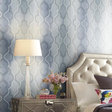 Load image into Gallery viewer, York Wallcoverings Blue Modern Ombre Damask Wallpaper DM4941 wallpaper