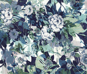 York Wallcoverings Blue Multi Pop Floral Mural MU0217M wallpaper