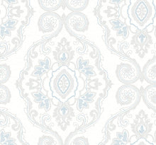 Load image into Gallery viewer, Seabrook Designs Blue Oasis Nautical Damask MB30300 wallpaper