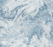 Load image into Gallery viewer, York Wallcoverings Blue Oil &amp; Marble Peel and Stick Wallpaper PSW1125RL wallpaper