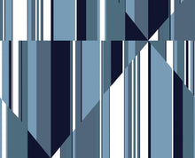 Load image into Gallery viewer, York Wallcoverings Blue Pinwheel Stripe Mural MU0242M wallpaper
