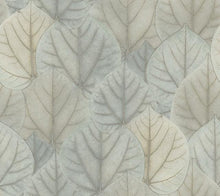 Load image into Gallery viewer, York Wallcoverings Blue/Taupe Leaf Concerto Wallpaper OS4241 wallpaper