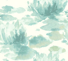 Load image into Gallery viewer, York Wallcoverings Blue Water Lily Wallpaper NA0524 wallpaper