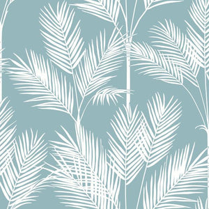 York Wallcoverings Blue1 King Palm Silhouette Wallpaper CV4407 wallpaper