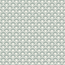Load image into Gallery viewer, York Wallcoverings Blue1 Stacked Scallops Wallpaper MK1150 wallpaper