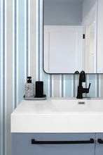 Load image into Gallery viewer, NextWall Bluebird &amp; Carrara Linen Cut Stripe NW37002 wallpaper