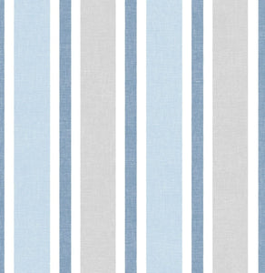 NextWall Bluebird & Carrara Linen Cut Stripe NW37002 wallpaper