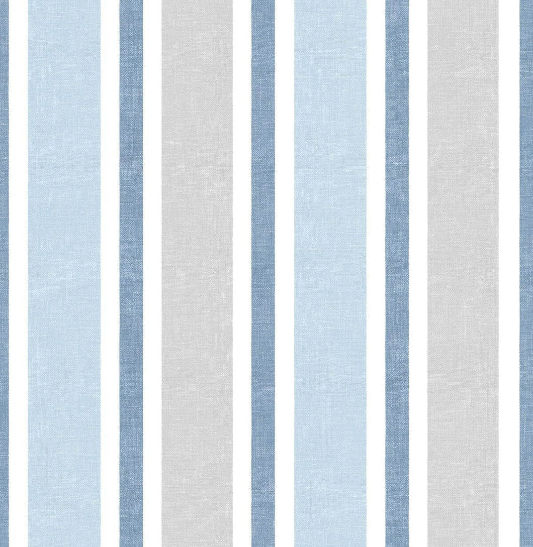 NextWall Bluebird & Carrara Linen Cut Stripe NW37002 wallpaper