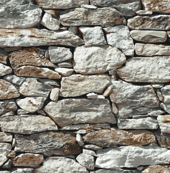 NextWall Brown & Gray Stone Wall NW30900 wallpaper