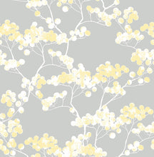 Load image into Gallery viewer, NextWall Buttercup &amp; Gray Cyprus Blossom NW37202 wallpaper