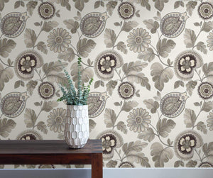 Wallquest/Seabrook Designs Calypso Paisley Leaf RY31200 wallpaper