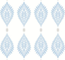 Load image into Gallery viewer, Wallquest/Lillian August Carolina Blue and Eggshell Mirasol Palm Frond LN10600 wallpaper
