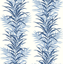 Load image into Gallery viewer, NextWall Carolina Blue Leaf Stripe NW39100 wallpaper