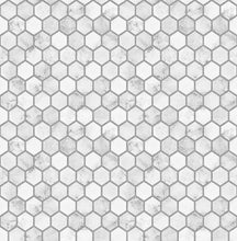 Load image into Gallery viewer, NextWall Carrara &amp; Argos Grey Marble Hexagon NW38700 wallpaper