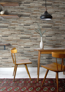 NextWall Charcoal & Brown Reclaimed Wood Plank NW32600 wallpaper