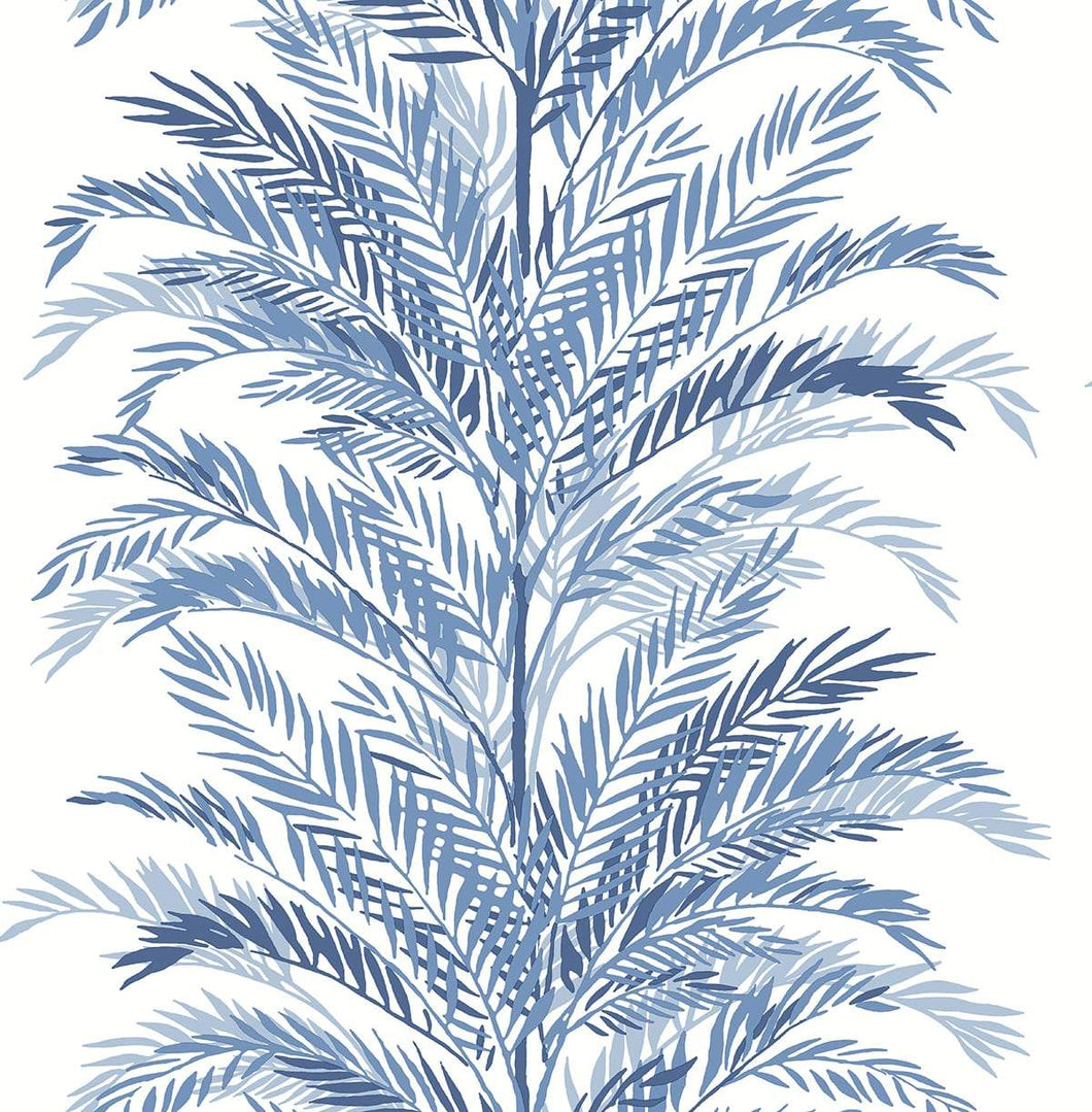 Lillian August/NextWall Coastal Blue Keana Palm LN30102 wallpaper