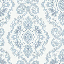 Load image into Gallery viewer, Seabrook Designs Coastal Blue Nautical Damask MB30300 wallpaper