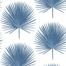 Load image into Gallery viewer, NextWall Coastal Blue Palmetto Palm NW37502 wallpaper