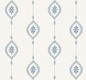 Seabrook Designs Coastal Blue Sand Dollar Stripe MB30500 wallpaper