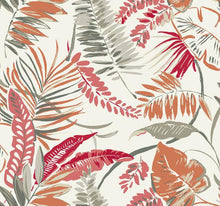 Load image into Gallery viewer, York Wallcoverings Coral/Beige Tropical Toss Wallpaper TC2621 wallpaper