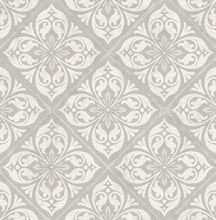 Load image into Gallery viewer, Wallquest/Lillian August Cove Gray and Silver Plumosa Tile LN11000 wallpaper