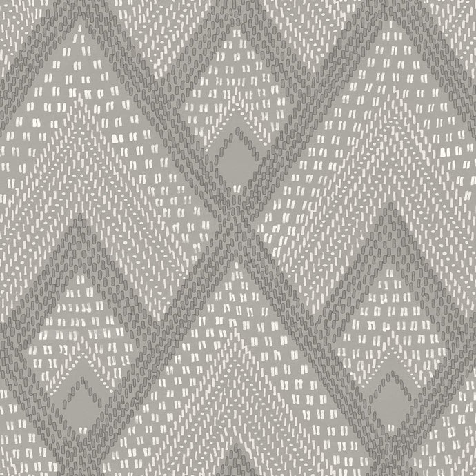 Wallquest/Seabrook Designs Cove Gray Panama Boho Diamonds RY30500 wallpaper