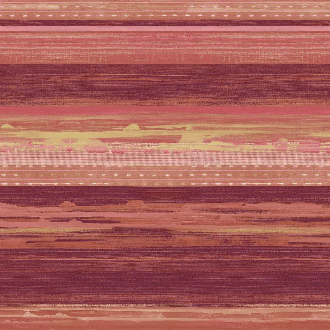 Wallquest/Seabrook Designs Cranberry, Scarlet, and Blonde Horizon Brushed Stripe RY31301 wallpaper